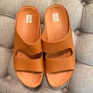 FitFlop Brown Slide Sandals